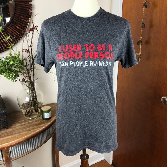 Funny Graphic Tee Gray Size Small - Picture 2 of 7